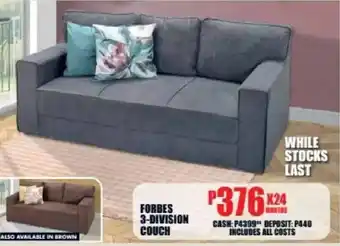 FORBES 3-DIVISION COUCH