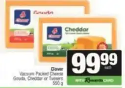 SuperSpar Clover Vacuum Packed Cheese Gouda, Cheddar or Tussers offer