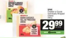SuperSpar SPAR Cheddar or Gouda Individually Wrapped Cheese offer
