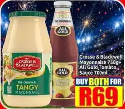 Three Star Cash and Carry Crosse & Blackwell Tangy Mayonnaise + All Gold Tomato Sauce offer