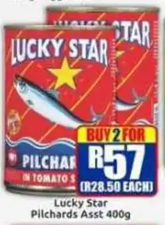 Three Star Cash and Carry Lucky Star Pilchards Assorted offer