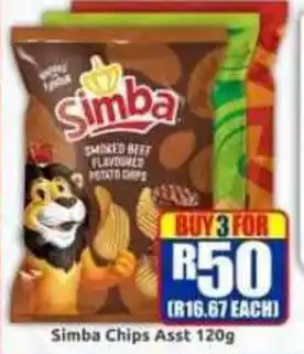 Three Star Cash and Carry Simba Chips Assorted offer