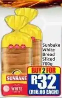 Three Star Cash and Carry Sunbake White Sliced Bread offer