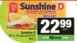 SuperSpar Sunshine D 50% Fat Spread Brick offer