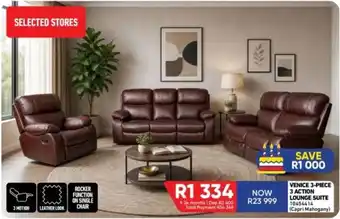 Furnmart Venice 3-Piece 3 Action Lounge Suite offer