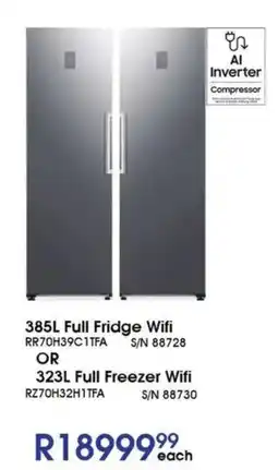 Hirsch's 385L Full Fridge Wifi OR 323L Full Freezer Wifi offer