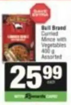 SuperSpar Bull Brand Curried Mince with Vegetables Assorted offer