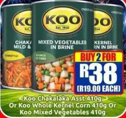 Three Star Cash and Carry Koo Chakalaka Assorted offer