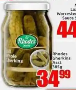 Three Star Cash and Carry Rhodes Gherkins offer