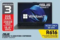 Furnmart ASUS VIVOBOK 15 AMD RYZEN 3 NOTEBOOK offer
