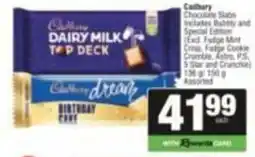 SuperSpar Cadbury Chocolate Slabs Assorted offer