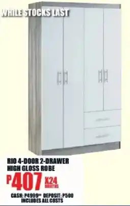 Lewis Rio 4-door 2-drawer high gloss robe offer