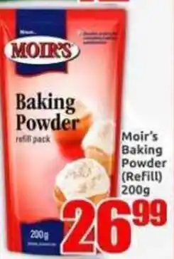 Three Star Cash and Carry Moir's Baking Powder offer