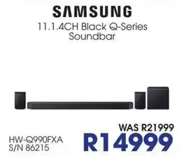 Hirsch's SAMSUNG 11.1.4CH Black Q-Series Soundbar offer