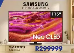 Hirsch's SAMSUNG 115" 4K QLED Smart TV offer