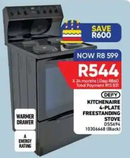 Furnmart DEFY KITCHENAIRE 4-PLATE FREESTANDING STOVE offer