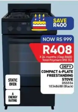 Furnmart DEFY COMPACT 4-PLATE FREESTANDING STOVE offer