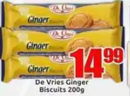 Three Star Cash and Carry De Vries Ginger Biscuits offer