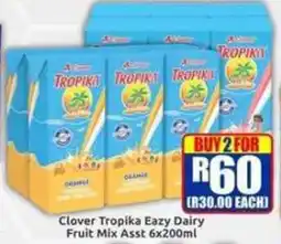 Three Star Cash and Carry Clover Tropika Eazy Dairy Fruit Mix Assorted offer