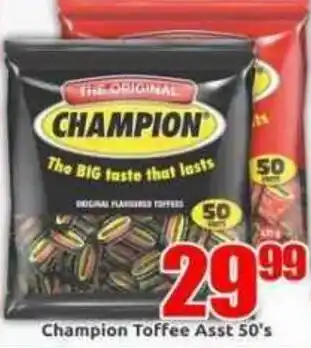 Three Star Cash and Carry Champion Toffee Assorted offer