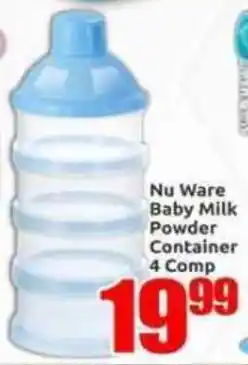 Three Star Cash and Carry Nu Ware Baby Milk Powder Container offer