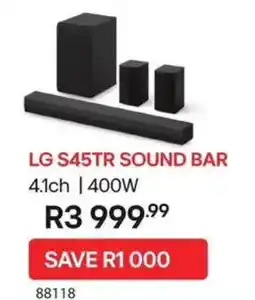 Hirsch's LG S45TR SOUND BAR offer