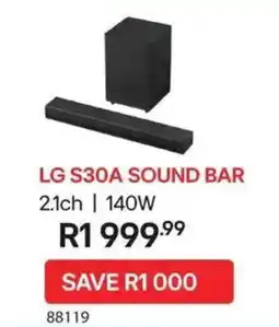 Hirsch's LG S30A SOUND BAR offer