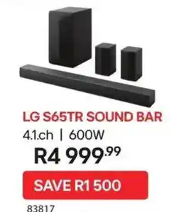 Hirsch's LG S65TR SOUND BAR offer