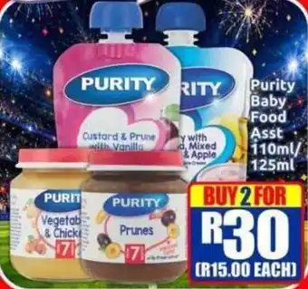 Three Star Cash and Carry Purity Baby Food Assorted offer