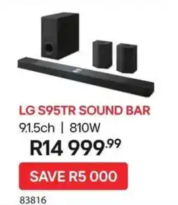 Hirsch's LG S95TR SOUND BAR offer