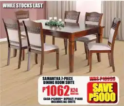 Lewis SAMANTHA 7-PIECE DINING ROOM SUITE offer
