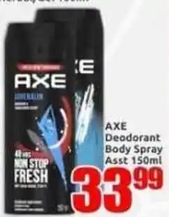 Three Star Cash and Carry AXE Deodorant Body Spray offer