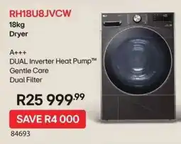 Hirsch's LG 18kg Dryer offer