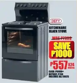 Lewis Defy kitchenaire black stove offer