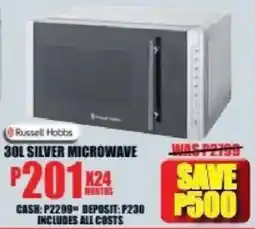 Lewis Russell Hobbs Silver Microwave offer