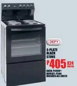 Lewis Defy 4-plate black stove offer