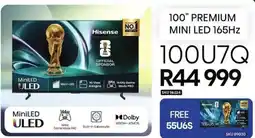 Hirsch's Hisense 100" Premium Mini LED 165Hz TV offer