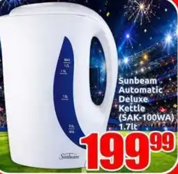 Three Star Cash and Carry Sunbeam Automatic Deluxe Kettle offer