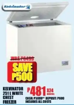 Lewis Kelvinator 251 L White Chest Freezer offer