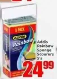 Three Star Cash and Carry Addis Rainbow Sponge Scourers offer