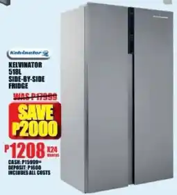 Lewis Kelvinator Side-by-Side Fridge offer