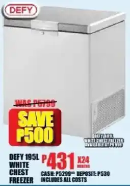 Lewis DEFY 195L WHITE CHEST FREEZER offer