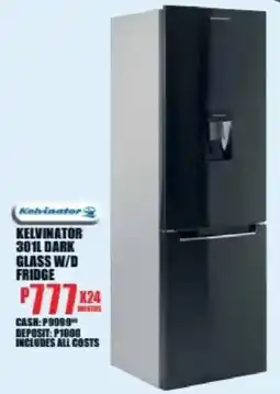 Lewis Kelvinator Dark Glass W/D Fridge offer