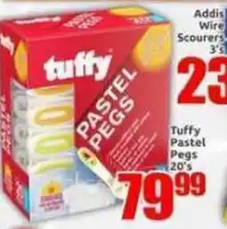 Three Star Cash and Carry Tuffy Pastel Pegs offer