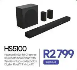 Hirsch's Hisense HS5100 Bluetooth Soundbar offer