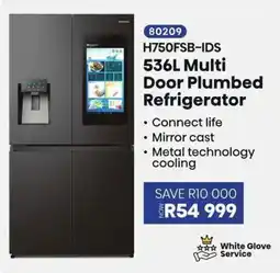Hirsch's H750FSB-IDS 536L Multi Door Plumbed Refrigerator offer