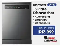 Hirsch's Hisense 15 Plate Dishwasher offer