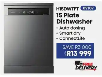 Hirsch's Hisense 15 Plate Dishwasher offer