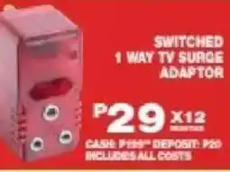 Lewis SWITCHED 1 WAY TV SURGE ADAPTOR offer