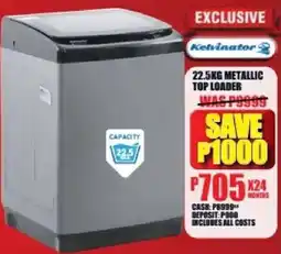 Lewis Kelvinator 22.5KG METALLIC TOP LOADER offer